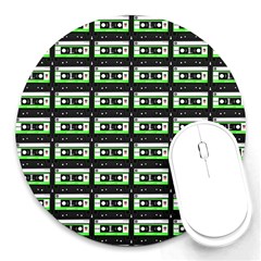 Green Cassette Round Mousepads by snowwhitegirl