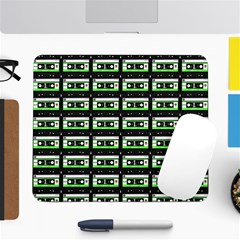 Green Cassette Large Mousepads by snowwhitegirl