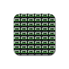 Green Cassette Rubber Coaster (square)  by snowwhitegirl