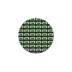 Green Cassette Golf Ball Marker (10 pack) Front