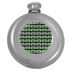 Green Cassette Round Hip Flask (5 Oz) by snowwhitegirl