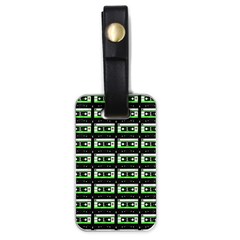 Green Cassette Luggage Tags (one Side)  by snowwhitegirl