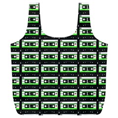 Green Cassette Full Print Recycle Bag (xl) by snowwhitegirl