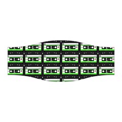 Green Cassette Stretchable Headband by snowwhitegirl