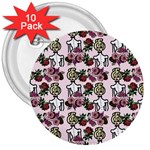 Victorian Girl Pink 3  Buttons (10 pack)  Front