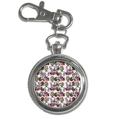 Victorian Girl Pink Key Chain Watches by snowwhitegirl