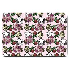 Victorian Girl Pink Large Doormat  by snowwhitegirl