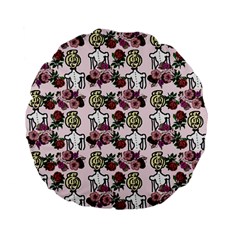 Victorian Girl Pink Standard 15  Premium Flano Round Cushions