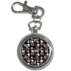 Victorian Girl Black Key Chain Watches by snowwhitegirl