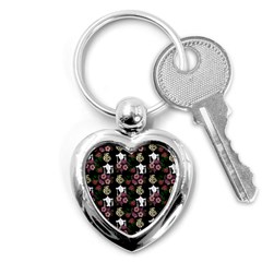 Victorian Girl Black Key Chains (heart)  by snowwhitegirl