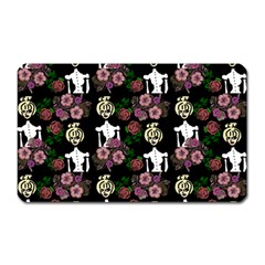 Victorian Girl Black Magnet (rectangular)