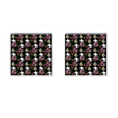 Victorian Girl Black Cufflinks (square) by snowwhitegirl