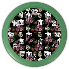 Victorian Girl Black Color Wall Clock by snowwhitegirl