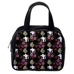 Victorian Girl Black Classic Handbag (one Side) by snowwhitegirl