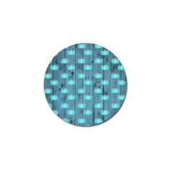 Zen Lotus Wood Wall Blue Golf Ball Marker (10 Pack) by snowwhitegirl