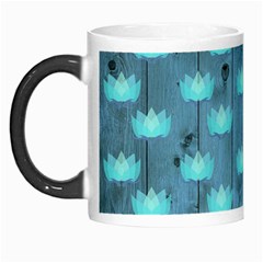 Zen Lotus Wood Wall Blue Morph Mugs by snowwhitegirl