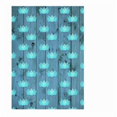 Zen Lotus Wood Wall Blue Large Garden Flag (two Sides) by snowwhitegirl