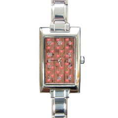 Zen Lotus Wood Wall Rectangle Italian Charm Watch