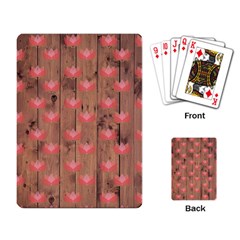 Zen Lotus Wood Wall Playing Cards Single Design