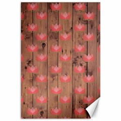 Zen Lotus Wood Wall Canvas 12  X 18  by snowwhitegirl