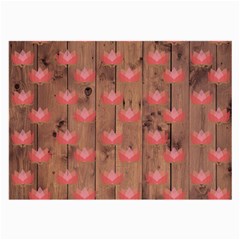 Zen Lotus Wood Wall Large Glasses Cloth