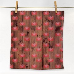 Zen Lotus Wood Wall Face Towel