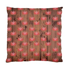 Zen Lotus Wood Wall Standard Cushion Case (Two Sides)