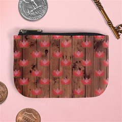 Zen Lotus Wood Wall Mini Coin Purse