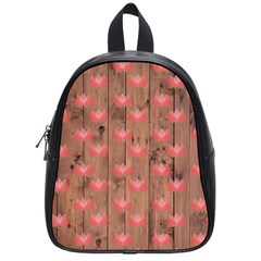 Zen Lotus Wood Wall School Bag (Small)