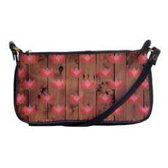 Zen Lotus Wood Wall Shoulder Clutch Bag