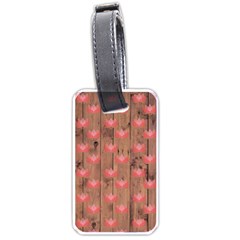 Zen Lotus Wood Wall Luggage Tags (One Side) 