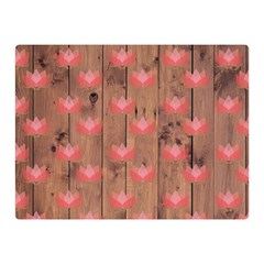 Zen Lotus Wood Wall Double Sided Flano Blanket (mini)  by snowwhitegirl