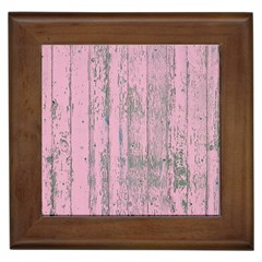 Old Pink Wood Wall Framed Tiles by snowwhitegirl