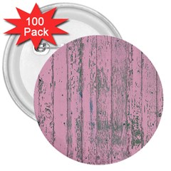 Old Pink Wood Wall 3  Buttons (100 Pack)  by snowwhitegirl