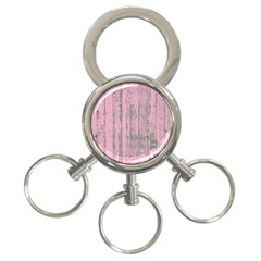 Old Pink Wood Wall 3-ring Key Chains by snowwhitegirl