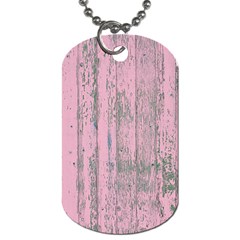 Old Pink Wood Wall Dog Tag (two Sides) by snowwhitegirl