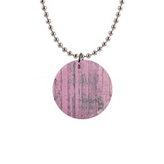 Old Pink Wood Wall 1  Button Necklace by snowwhitegirl