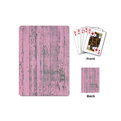 Old Pink Wood Wall Playing Cards (mini) by snowwhitegirl