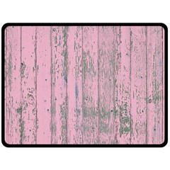 Old Pink Wood Wall Double Sided Fleece Blanket (large)  by snowwhitegirl