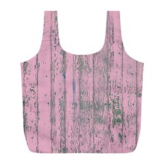 Old Pink Wood Wall Full Print Recycle Bag (l) by snowwhitegirl