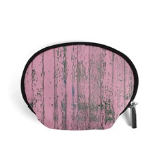 Old Pink Wood Wall Accessory Pouch (small) by snowwhitegirl