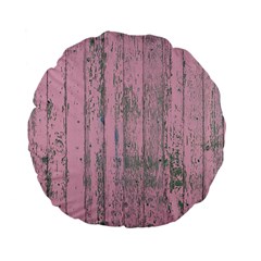 Old Pink Wood Wall Standard 15  Premium Flano Round Cushions by snowwhitegirl