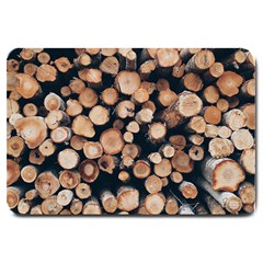 Wood Stick Piles Large Doormat  by snowwhitegirl