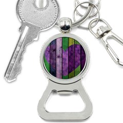 Wood Wall Heart Purple Green Bottle Opener Key Chains by snowwhitegirl