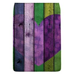 Wood Wall Heart Purple Green Removable Flap Cover (l) by snowwhitegirl