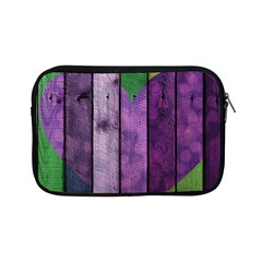 Wood Wall Heart Purple Green Apple Ipad Mini Zipper Cases by snowwhitegirl