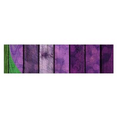 Wood Wall Heart Purple Green Satin Scarf (oblong) by snowwhitegirl