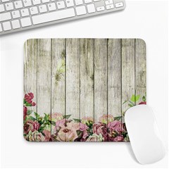 Floral Wood Wall Large Mousepads by snowwhitegirl