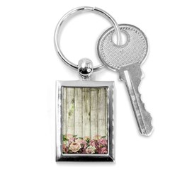 Floral Wood Wall Key Chains (rectangle)  by snowwhitegirl