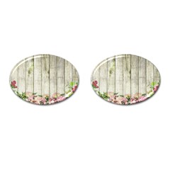 Floral Wood Wall Cufflinks (oval) by snowwhitegirl